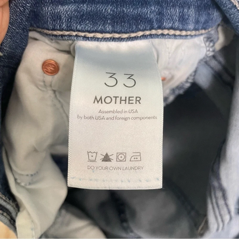 Mother The Weekender Fray Wash I Wet My Plants Blue Size 33 Distressed‎ Hem